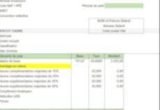 Estimation coût bulletin de paie tableau excel