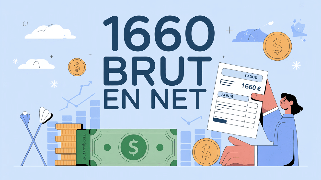 1660 brut en net calcul fiche de paie