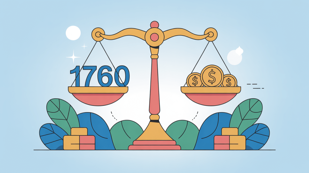 Illustration balance 1760 brut en net