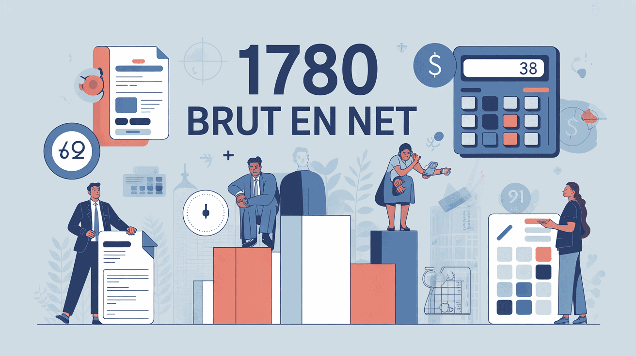 Illustration conversion 1780 brut en net fiche de paie