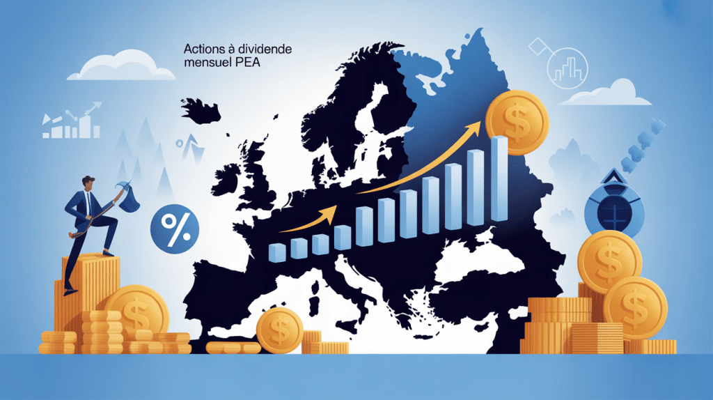 action à dividende mensuel pea illustration européenne stratégie