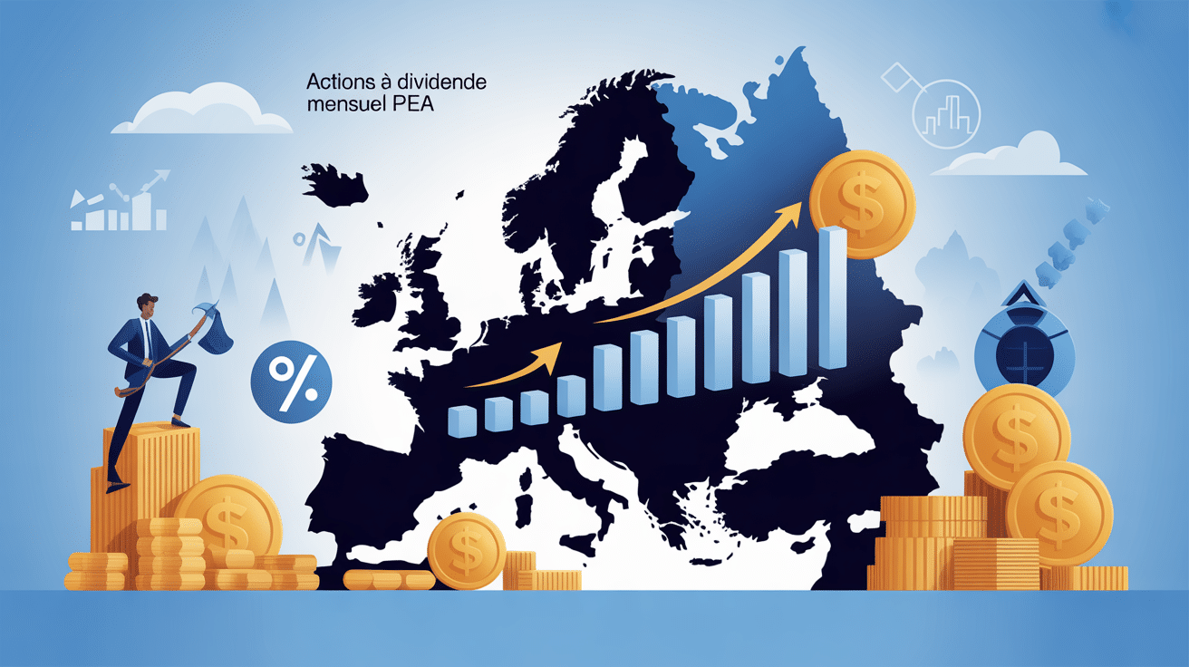 action à dividende mensuel pea illustration européenne stratégie