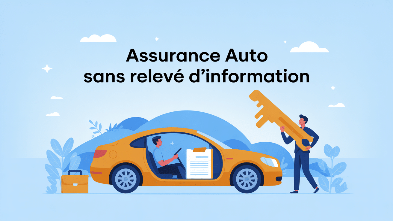 Assurance auto je n'ai pas de relevé d'information illustration dossier vide sur siège voiture