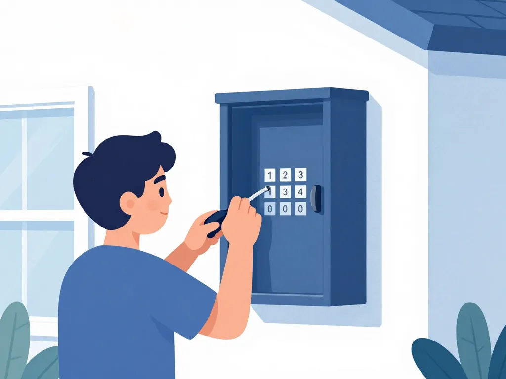 Installation boîte à clé sécurisée extérieur assurance emplacement discret