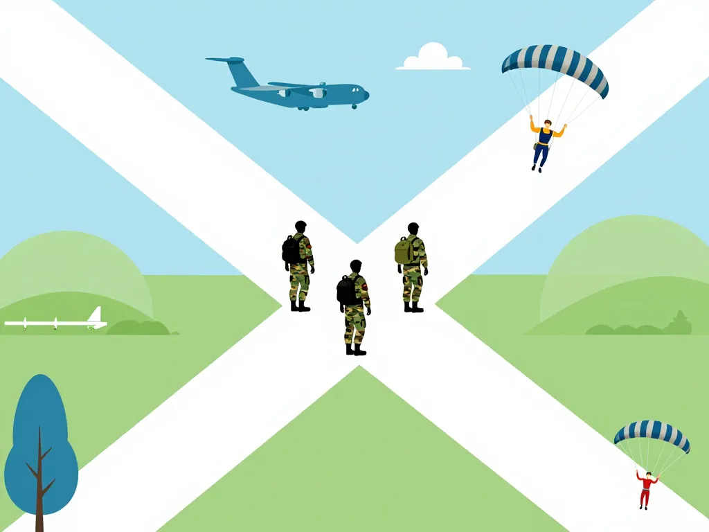 image croisée voies brevet parachutiste militaire civil