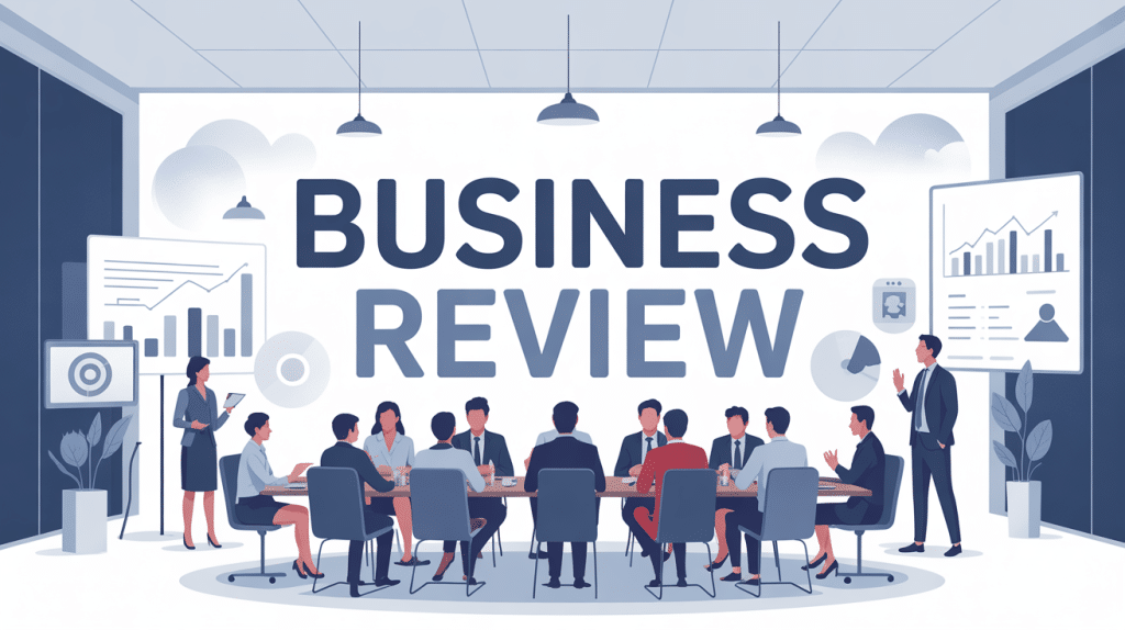 business review salle réunion graphique schéma