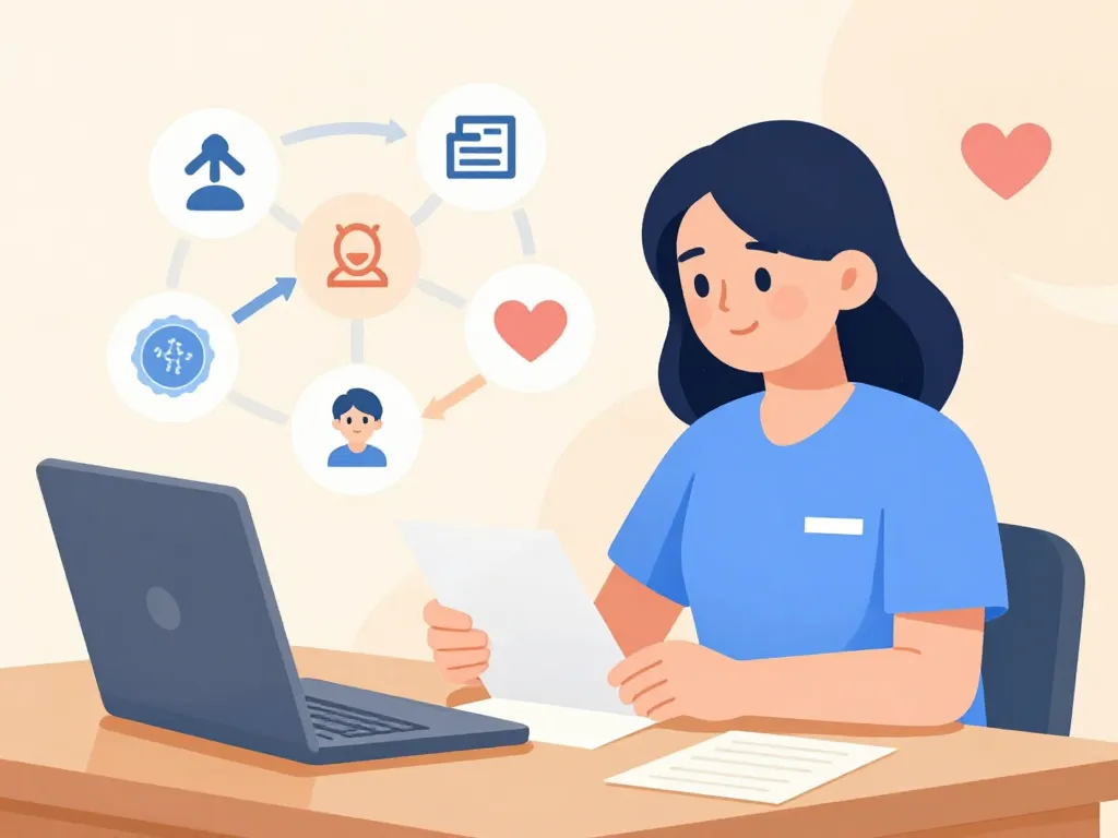 Editorial illustration contenu lettre de motivation aide soignante