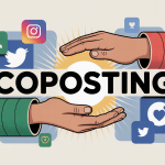 coposting concept stylisé réseaux sociaux