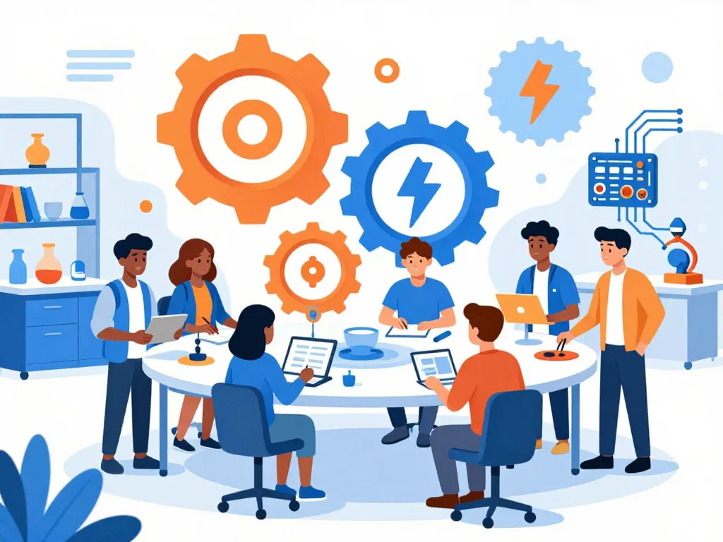 étudiants ensam lise vie campus illustration