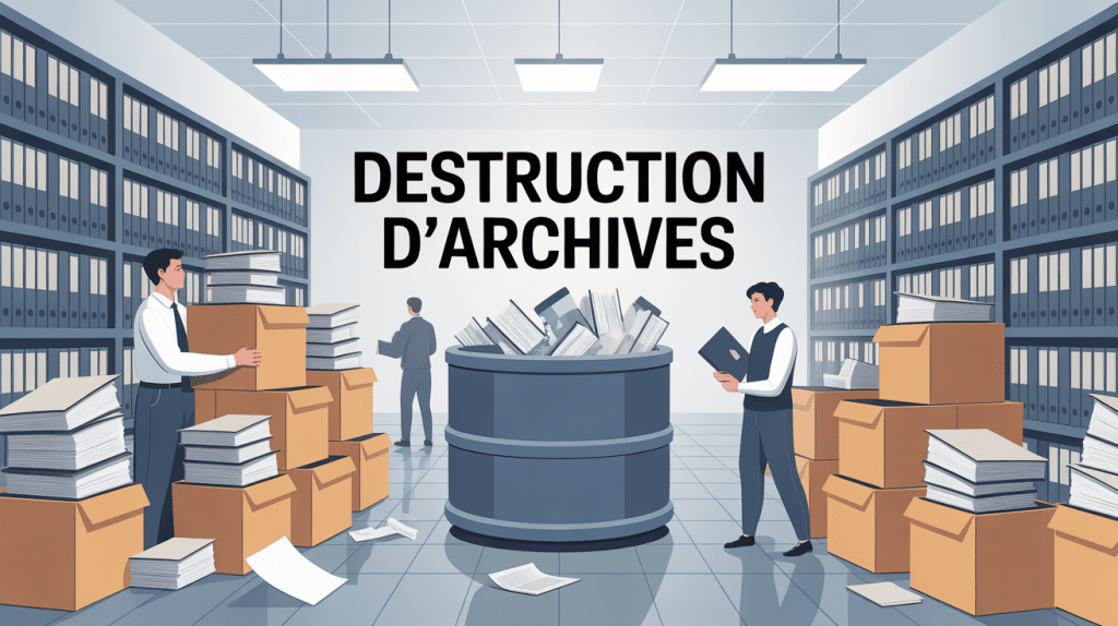 illustration destruction archives salle sécurisée