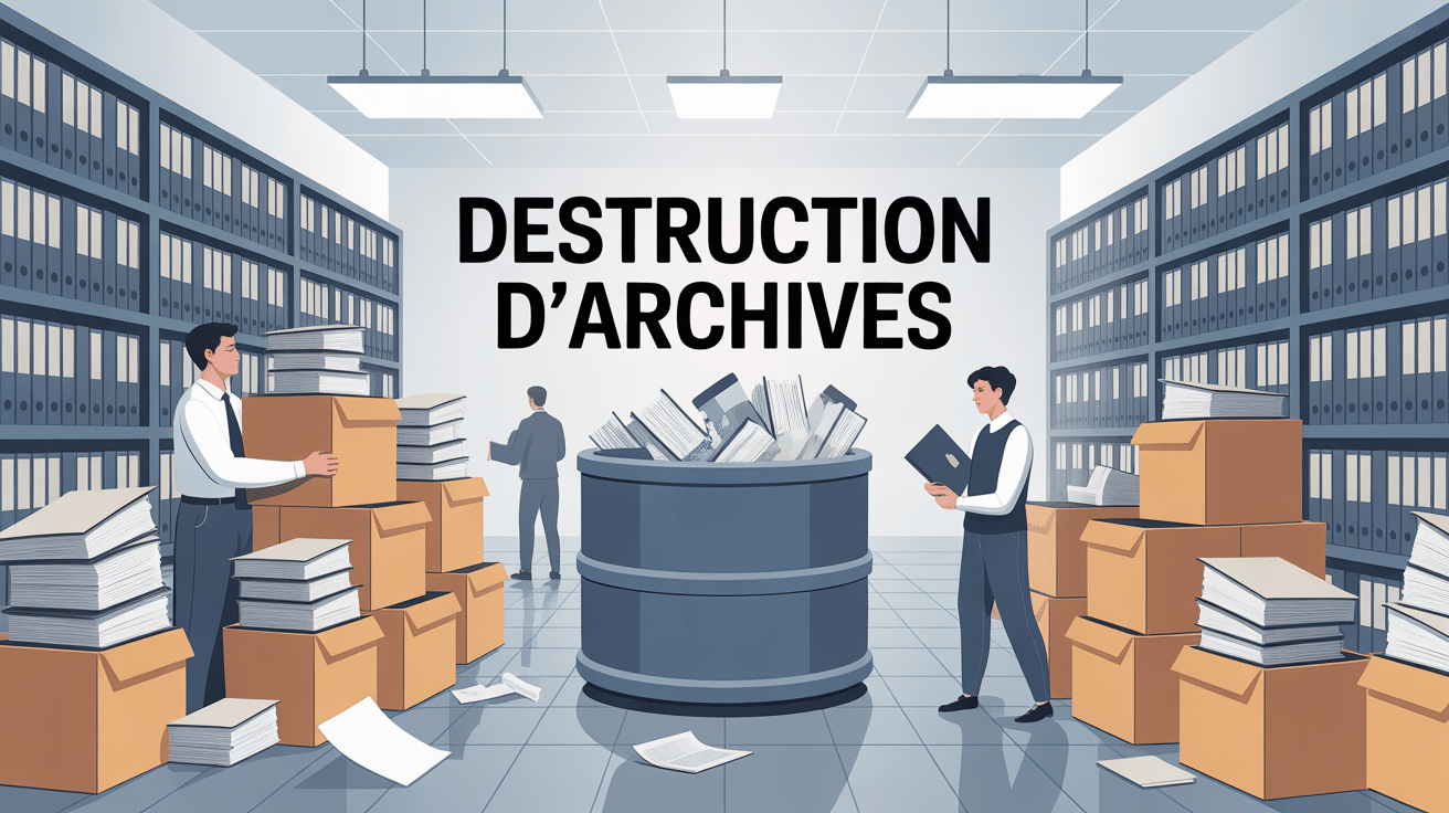 illustration destruction archives salle sécurisée