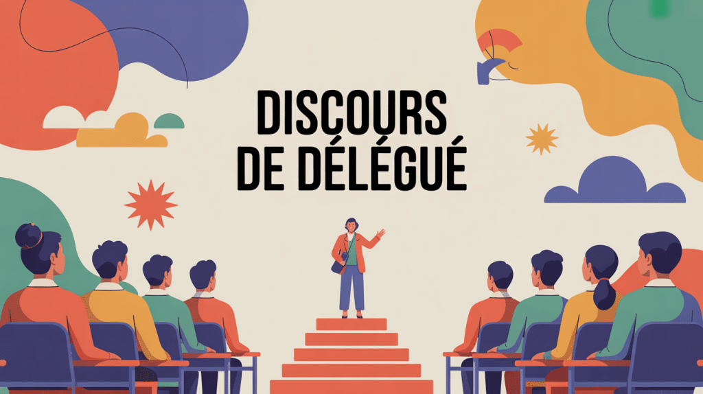 illustration vectorielle discours de delegue