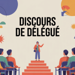 illustration vectorielle discours de delegue