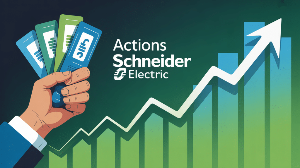 Faut-il vendre les actions Schneider main tenant actions sur graphique ascendant