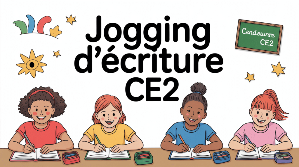 illustration jogging d ecriture ce2 élèves motivés