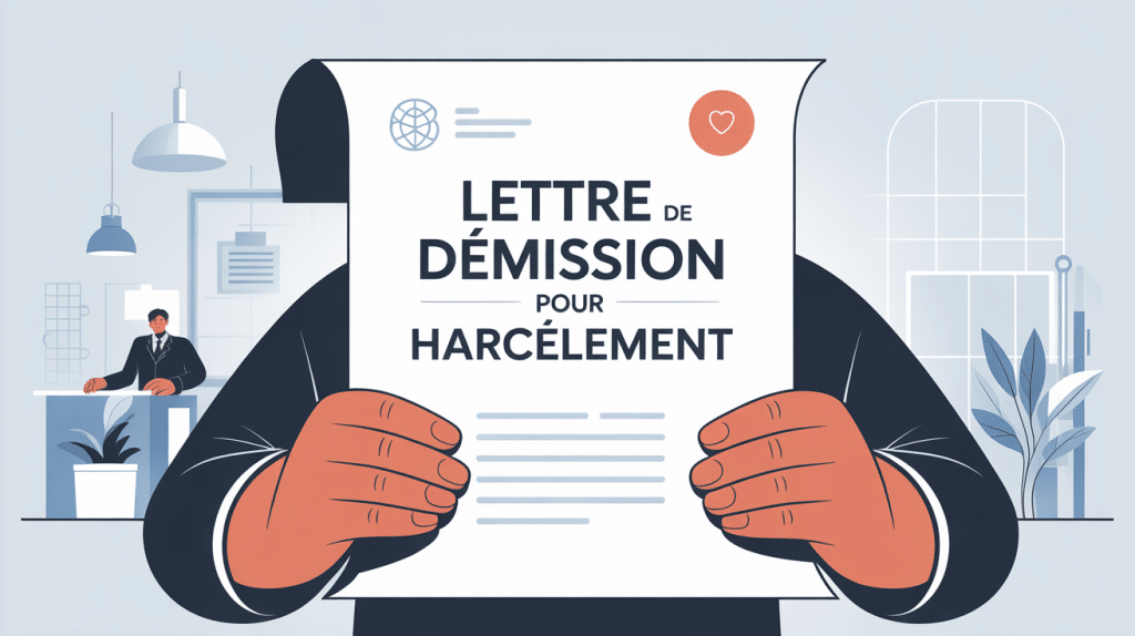 illustration lettre de démission pour harcèlement moral et psychologique