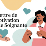 Illustration lettre de motivation aide soignante ambiance professionnelle