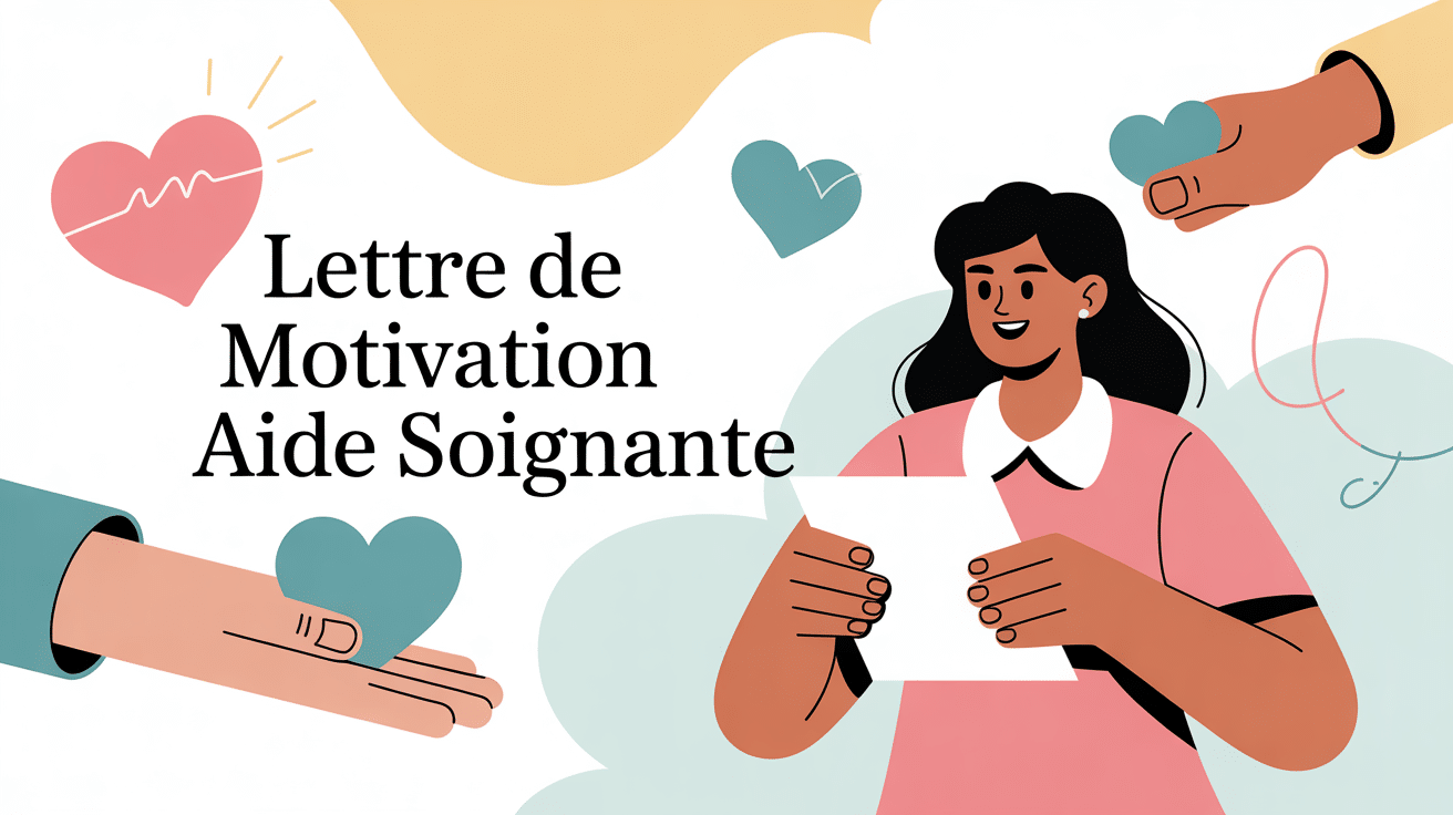 Illustration lettre de motivation aide soignante ambiance professionnelle