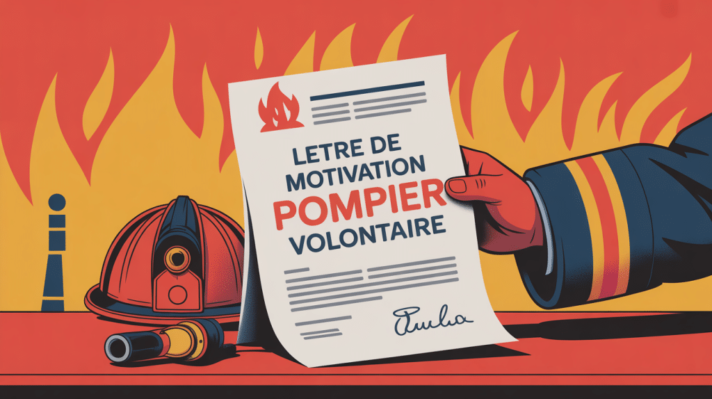 illustration lettre de motivation pompier volontaire moderne