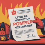 illustration lettre de motivation pompier volontaire moderne