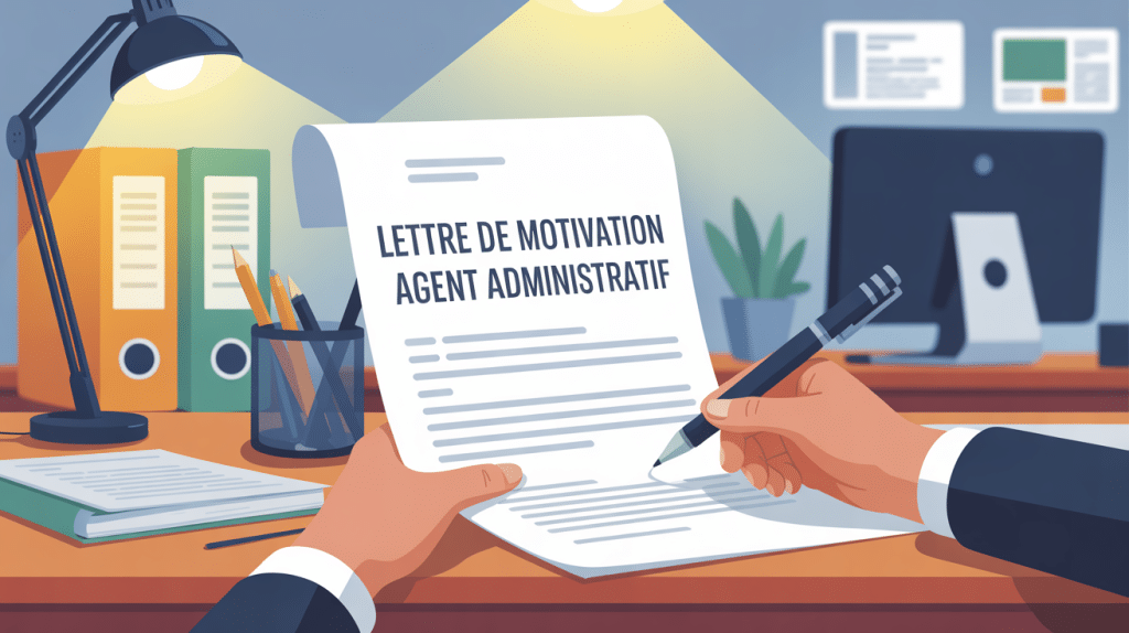 illustration bureau professionnel lettre de motivation pour agent administratif