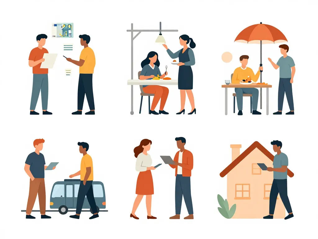 vie quotidienne avec mille cinq cent euros illustration