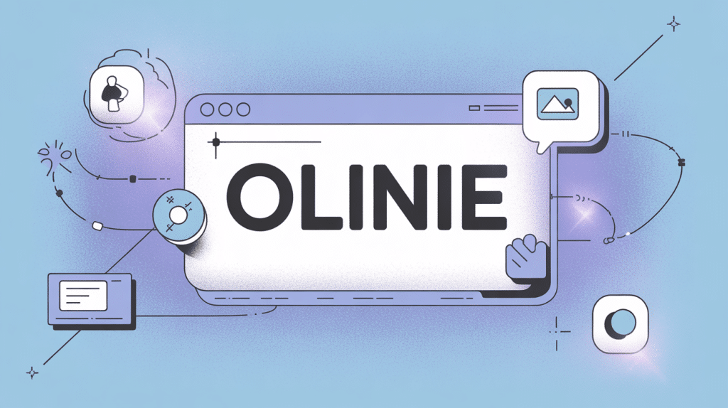 illustration olinie panneau numérique stylisé