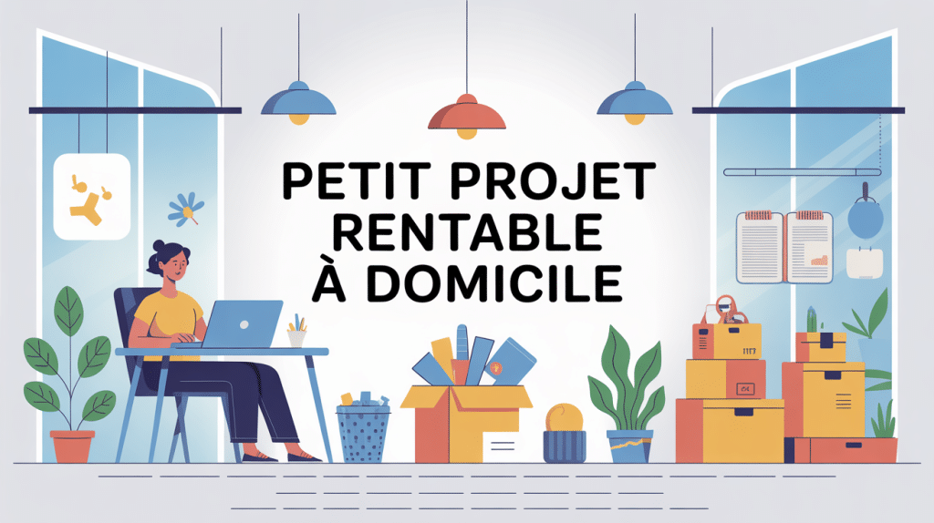 illustration travail à domicile petit projet rentable