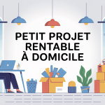 illustration travail à domicile petit projet rentable