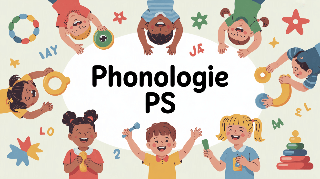 illustration phonologie ps enfants maternelle couleurs pastel