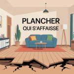 Plancher qui s'affaisse assurance maison, sol affaissé et meubles inclinés