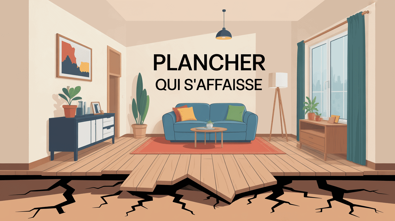 Plancher qui s'affaisse assurance maison, sol affaissé et meubles inclinés