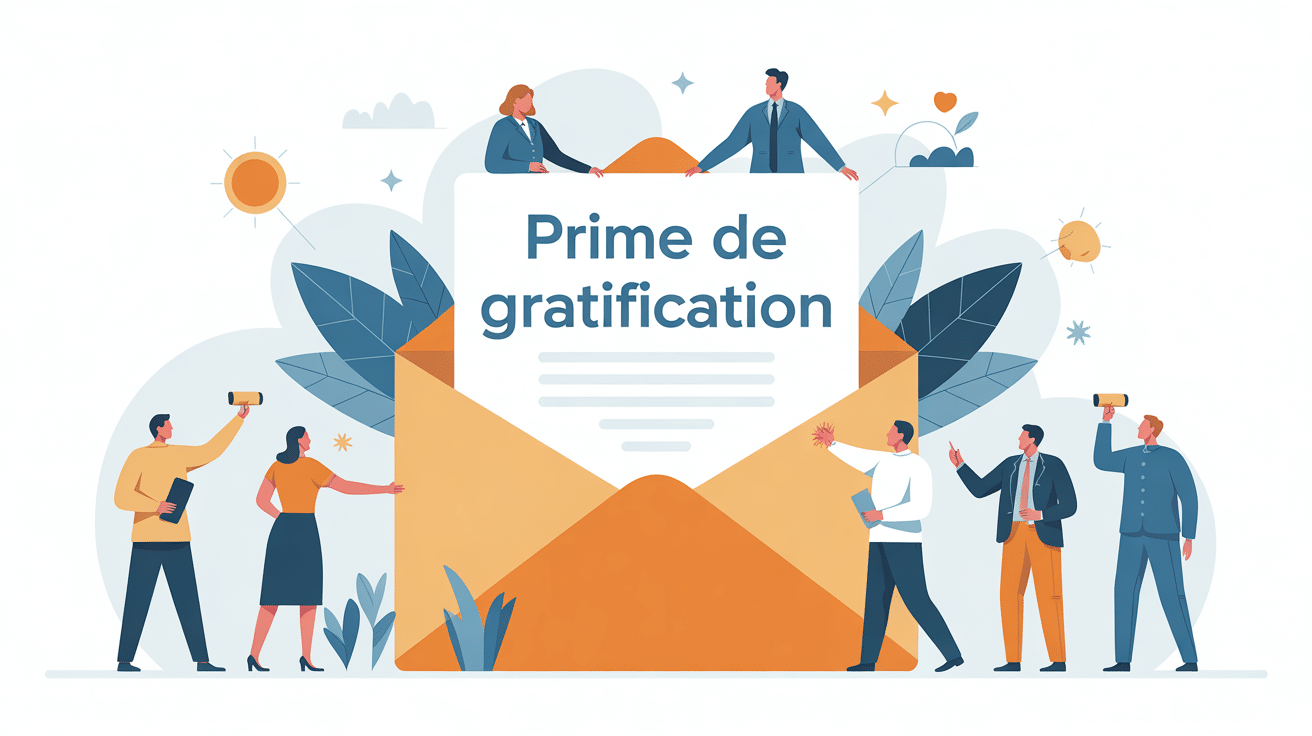 illustration prime de gratification en entreprise