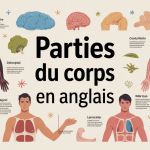 illustration principales partie du corps en anglais