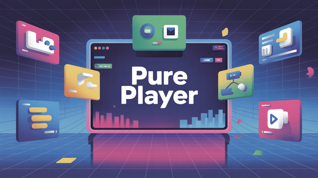 pure player def concept digital économie vectoriel