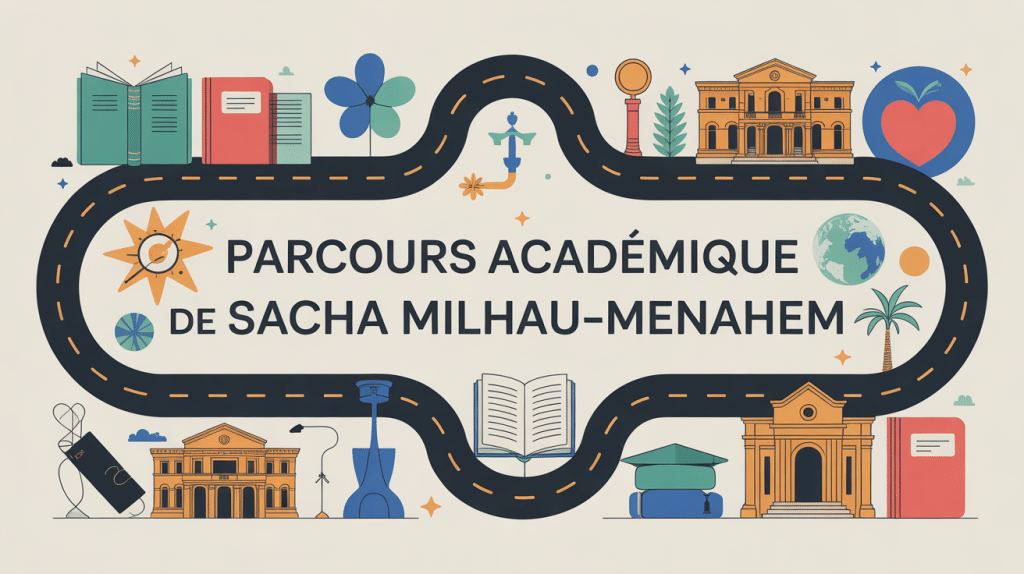 sacha milhau-menahem études parcours académique image stylisée