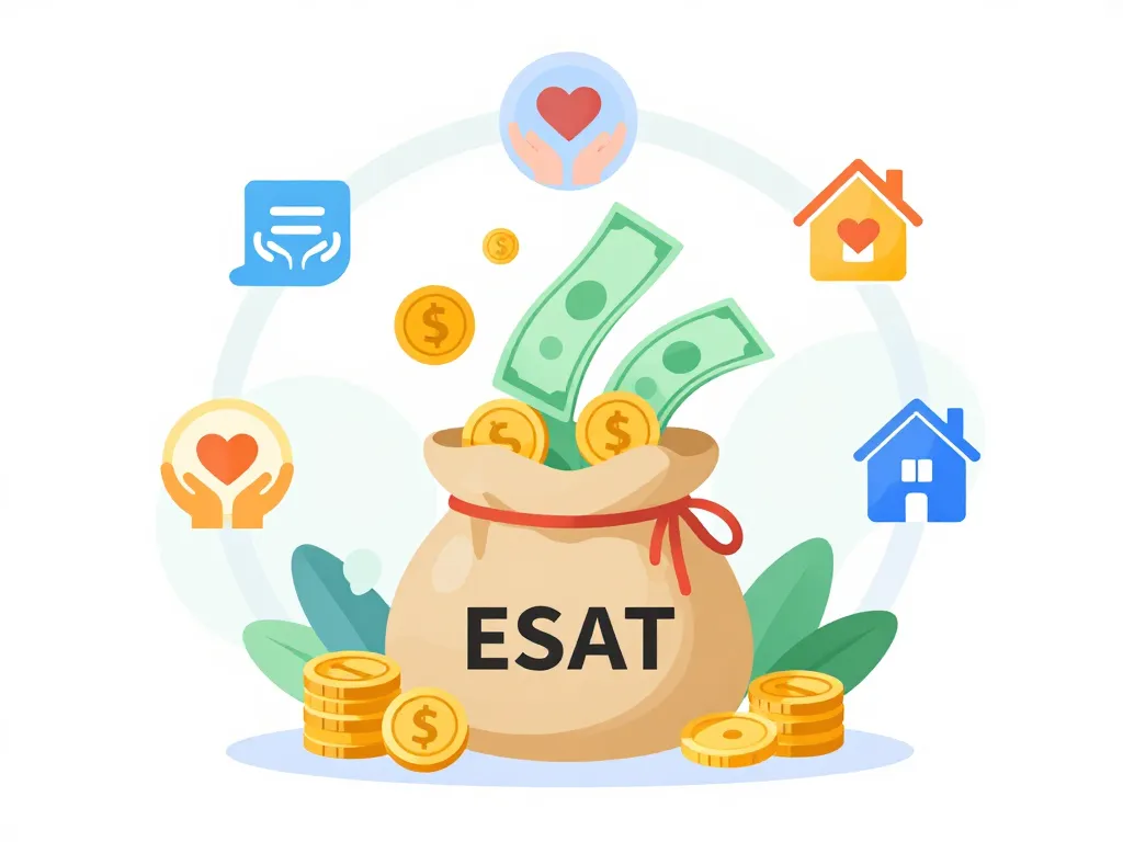 salaire esat par mois net sources de revenus et aides