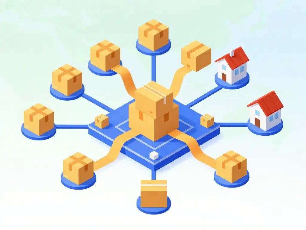 schéma flux colis site hub harnes mondial relay