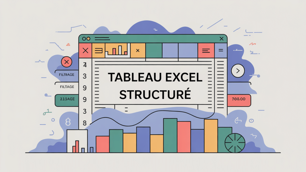 tableau de l Excel structuré, éléments de filtres et lignes dynamiques