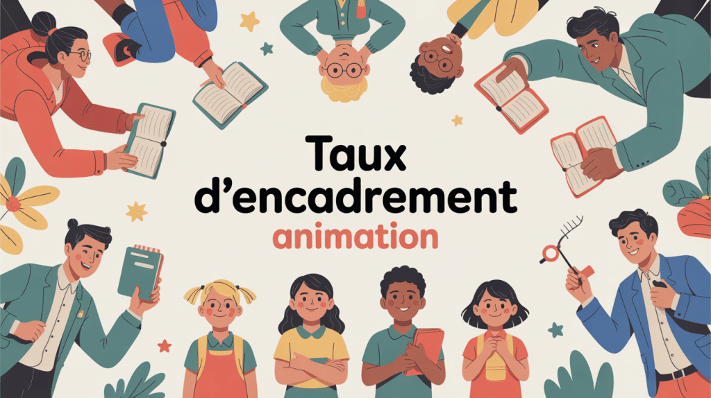 taux d'encadrement animation : animateurs entourant enfants