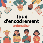 taux d'encadrement animation : animateurs entourant enfants