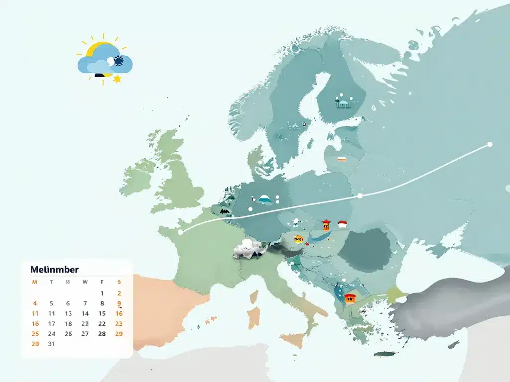 diagramme variations calendrier vacances scolaire europe