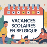Illustration calendrier vacances scolaires en Belgique