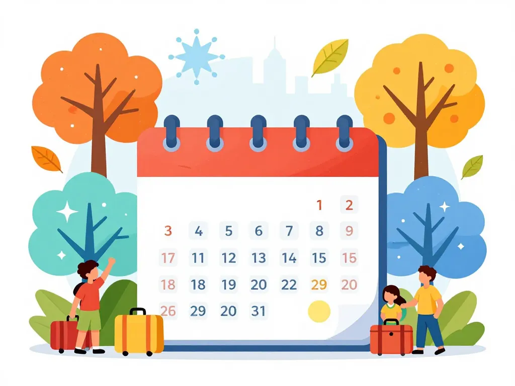 Image principales périodes vacances scolaires en Belgique