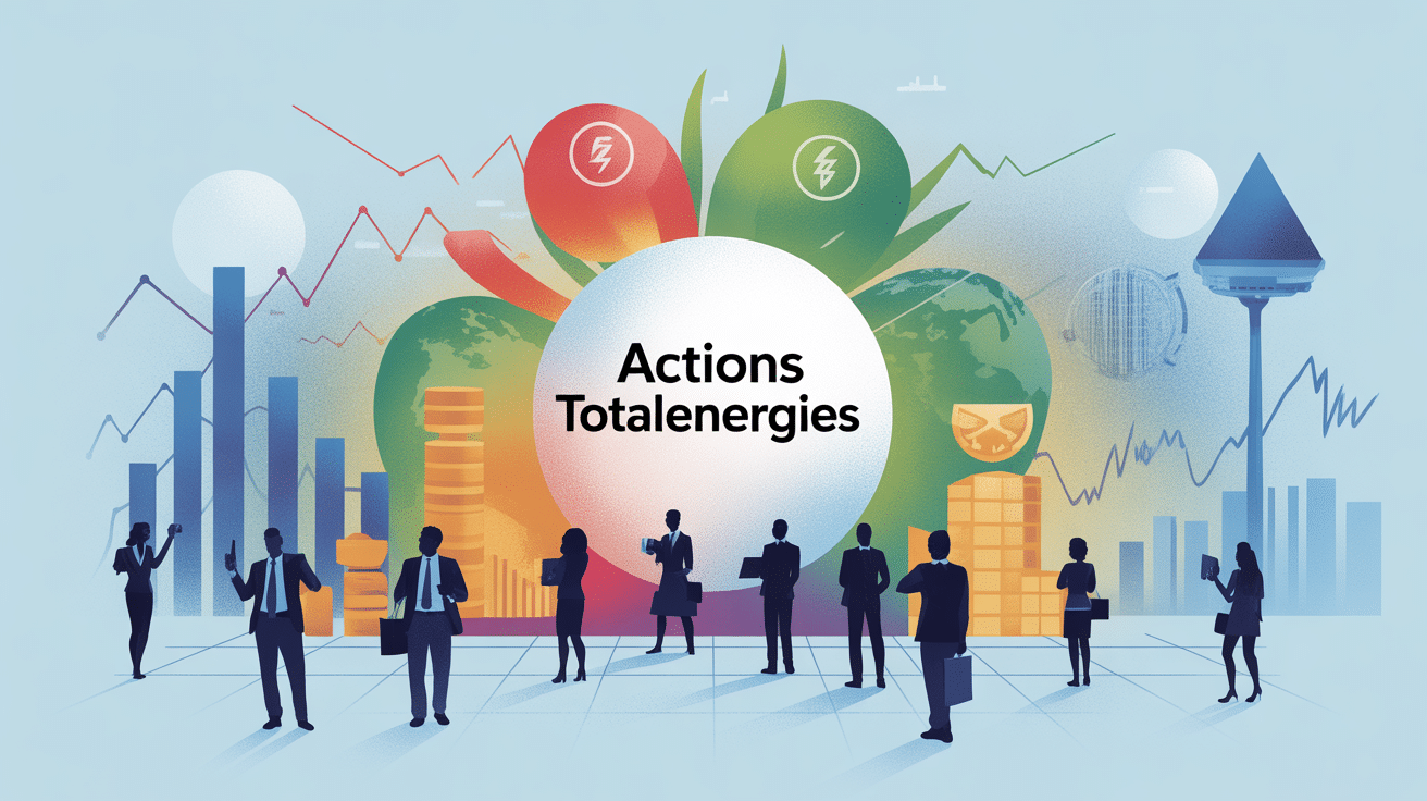 acheter des actions total aujourd'hui illustration vectorielle investissement