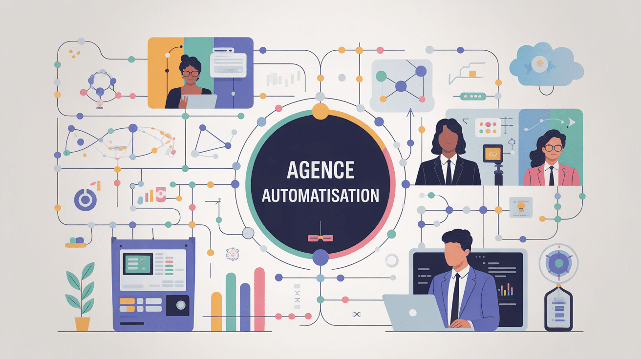 Illustration agence automatisation transformation digitale