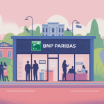 illustration agence bnp paribas fleury les aubrais stylisée