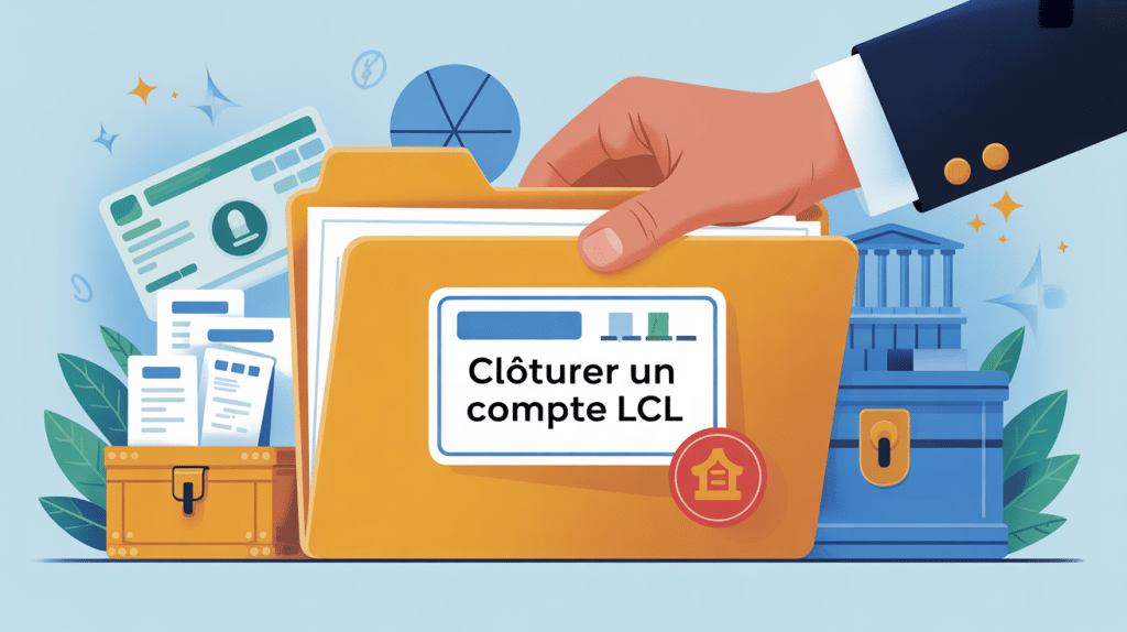 Illustration cloturer un compte LCL dossier sécurisé
