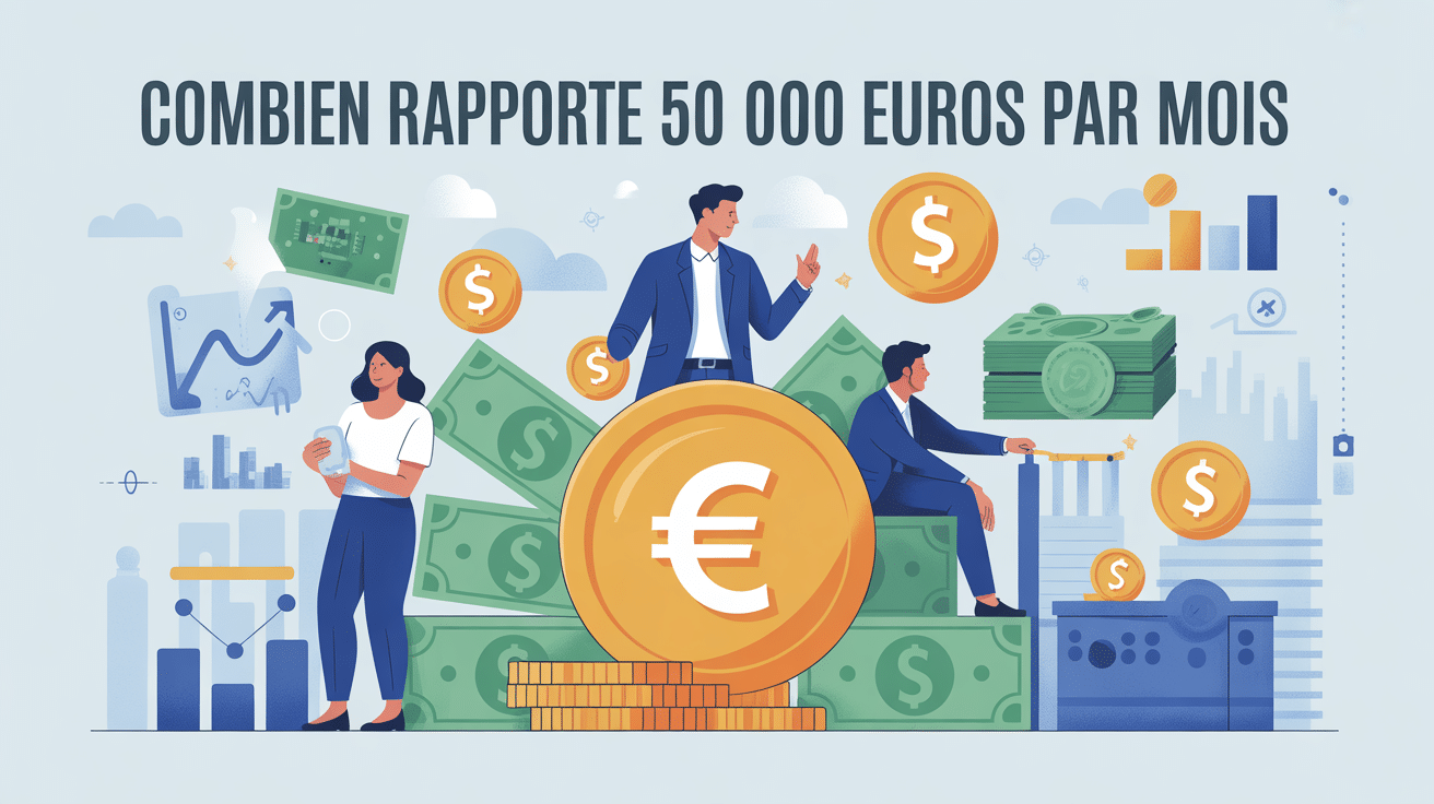 combien rapporte 50 000 euros placés par mois illustration optimisée SEO