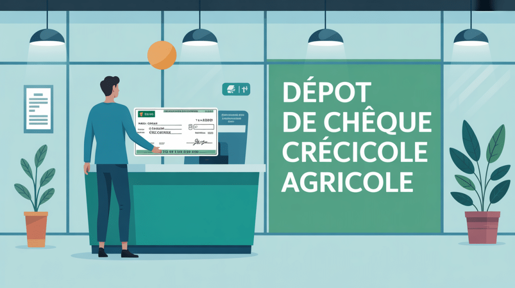 dépôt de chèque Crédit Agricole en agence moderne